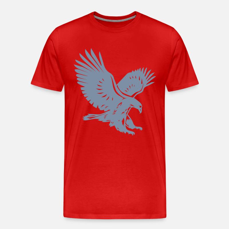 Eagle - Männer Premium Bio T-Shirt - Rot