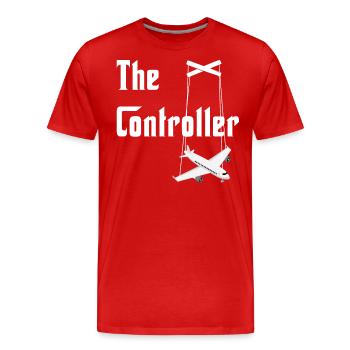 Aviation I ATC I Airplane I Funny air traffic - Men's Premium Organic T-Shirt - red - Front - Damien (186cm)