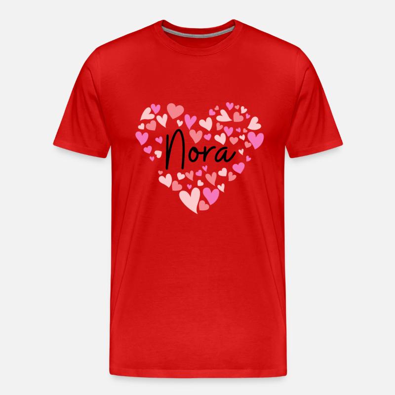 Ich liebe Nora - Männer Premium Bio T-Shirt - Rot