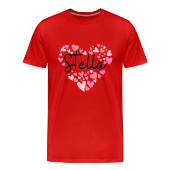 J’adore Stella - T-shirt bio Premium Homme - rouge - Devant - Damien (186cm)