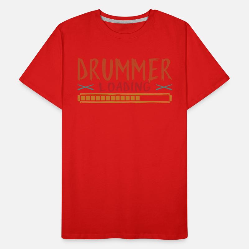 Drummer Loading Sticks Percussion - Cool Drummer Men's Premium Organic T-Shirt