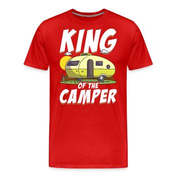 King Of The Camper Funny Camping - Men's Premium Organic T-Shirt - red - Front - Damien (186cm)