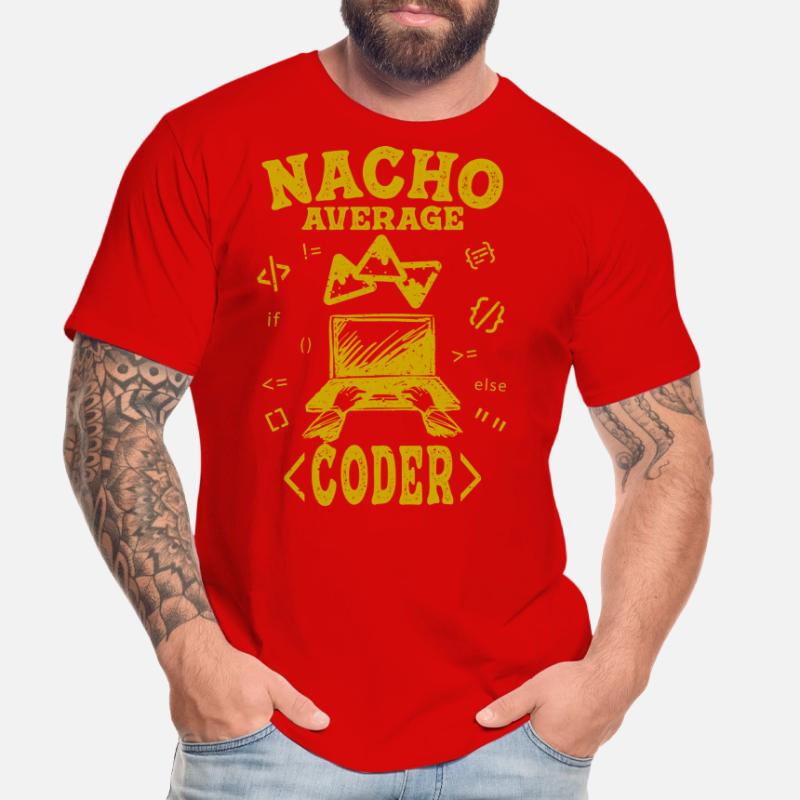 Coder Coding Funny Nacho Average Hacker Computer Men's Premium Organic T-Shirt