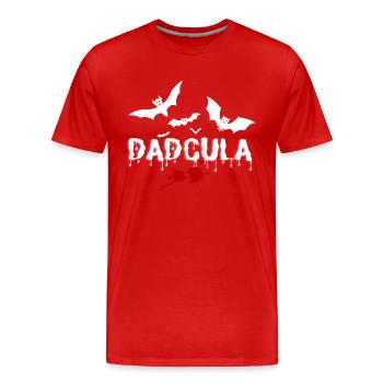 Dadcula Dad's Father's spooky Halloween - Men's Premium Organic T-Shirt - red - Front - Damien (186cm)