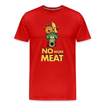 Vegetarier - Männer Premium Bio T-Shirt - Rot - Vorne - Damien (186cm)
