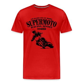 Supermoto - Männer Premium Bio T-Shirt - Rot - Vorne - Damien (186cm)