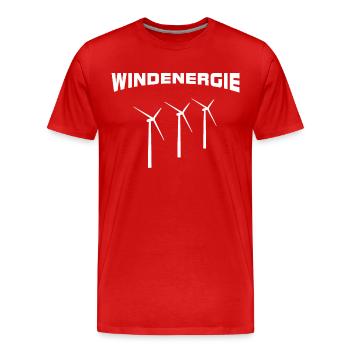 Wind energy Wind turbines - Men's Premium Organic T-Shirt - red - Front - Damien (186cm)