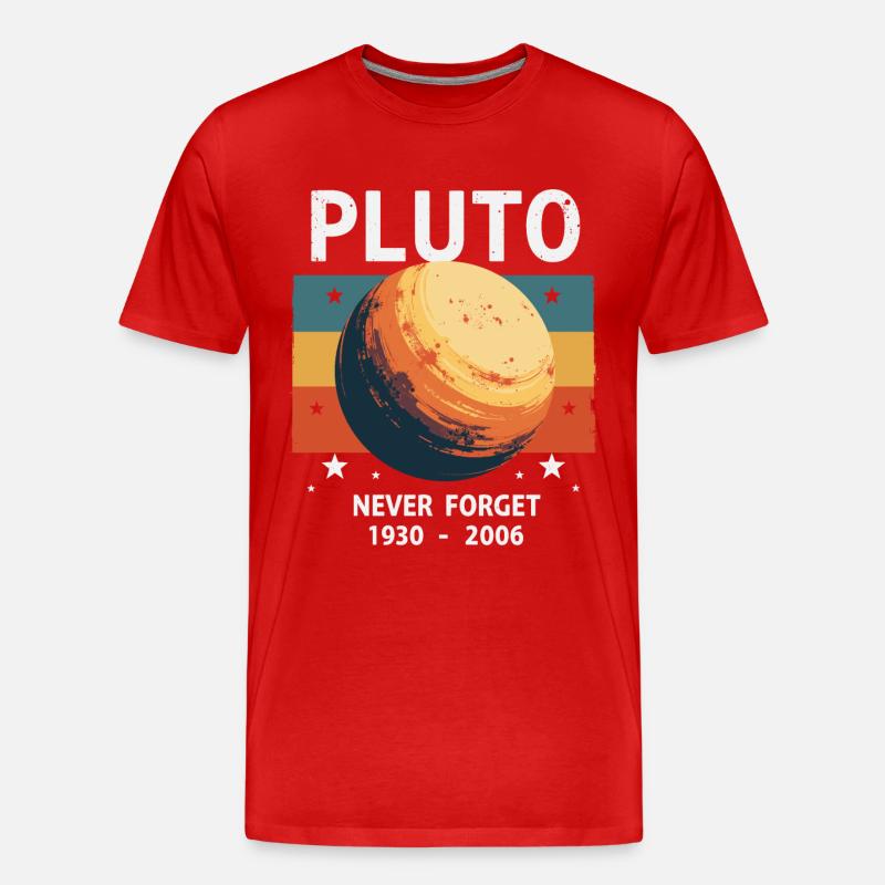 Pluto - Männer Premium Bio T-Shirt - Rot
