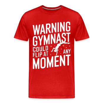 Turnen Turner Gymnastik - Männer Premium Bio T-Shirt - Rot - Vorne - Damien (186cm)