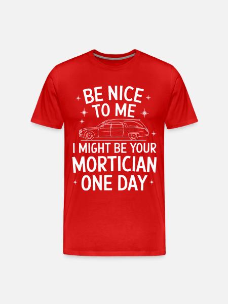 Bestatter Leichenwagen Leichenbestatter - Männer Premium Bio T-Shirt - Rot