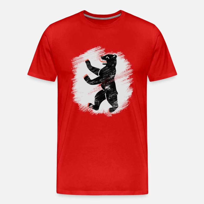 Berlin - Männer Premium Bio T-Shirt - Rot