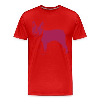 Boston terrier de - Männer Premium Bio T-Shirt - Rot - Vorne - Damien (186cm)
