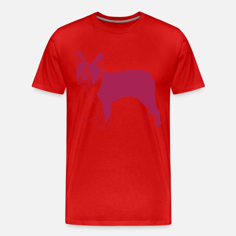 Boston terrier de - Männer Premium Bio T-Shirt - Rot