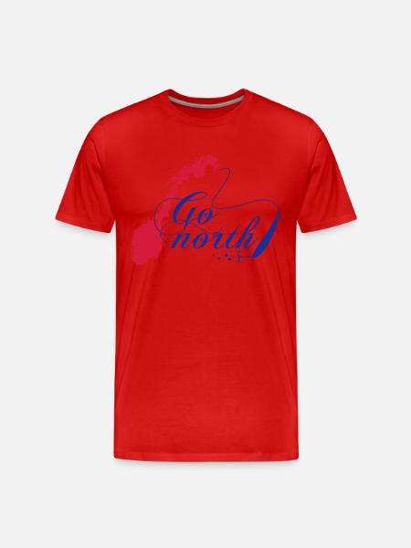Go North! - Men's Premium Organic T-Shirt - red