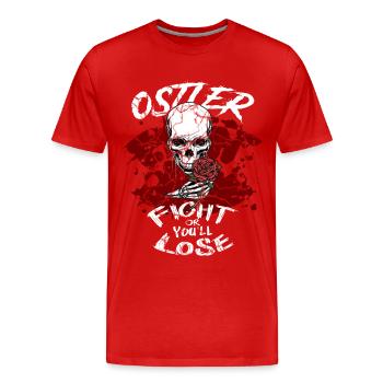 Ostdeutschland - Männer Premium Bio T-Shirt - Rot - Vorne - Damien (186cm)