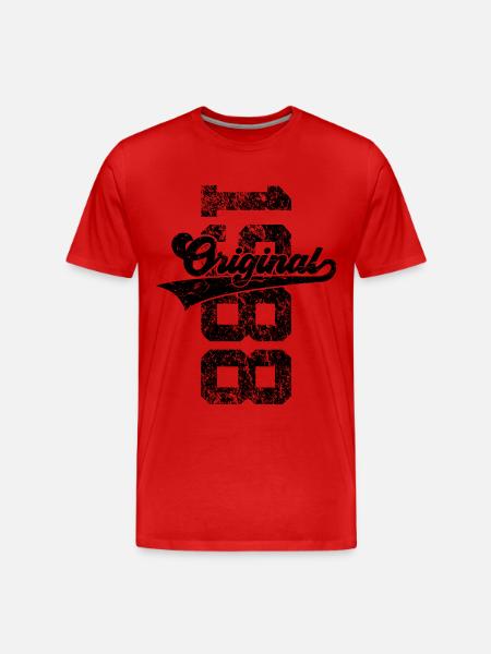 38TH BIRTHDAY ORIGINAL 1988 - Men's Premium Organic T-Shirt - red