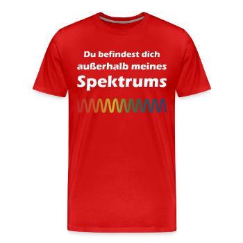 Elektrizität Spektrum Witz Physik - Männer Premium Bio T-Shirt - Rot - Vorne - Damien (186cm)