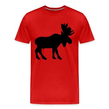 moose animal - Männer Premium Bio T-Shirt - Rot - Vorne - Damien (186cm)