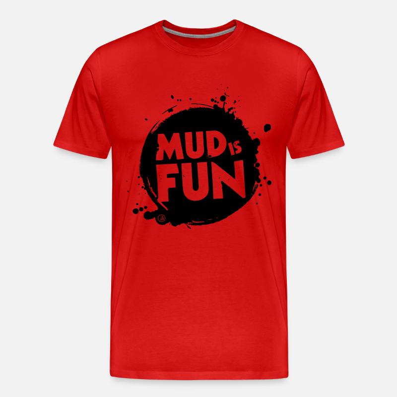 Schlamm ist Spaß - Männer Premium Bio T-Shirt - Rot