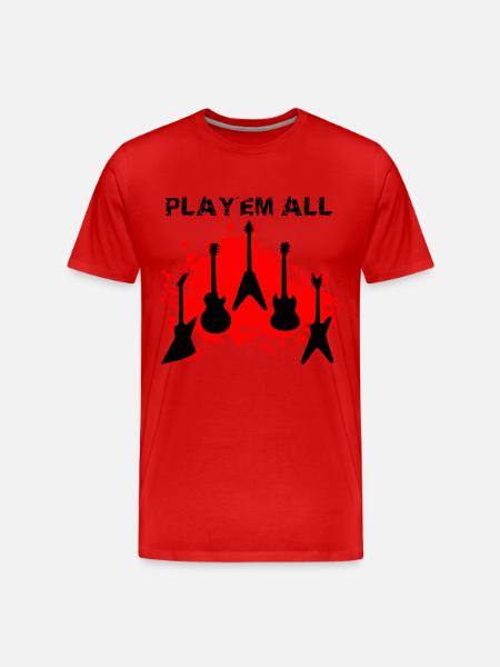 Play'Em All Red - T-shirt bio Premium Homme - rouge
