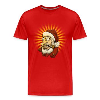 frais Père Noël - T-shirt bio Premium Homme - rouge - Devant - Damien (186cm)