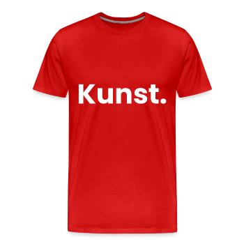 Kunst Art Wort Kunst Kunst - Männer Premium Bio T-Shirt - Rot - Vorne - Damien (186cm)