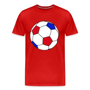 Ballon de foot France - T-shirt bio Premium Homme - rouge - Devant - Damien (186cm)