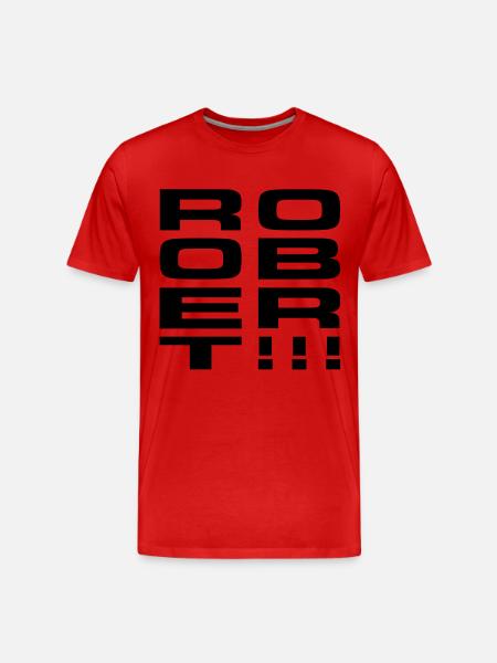 ROOBERT!!! - Männer Premium Bio T-Shirt - Rot