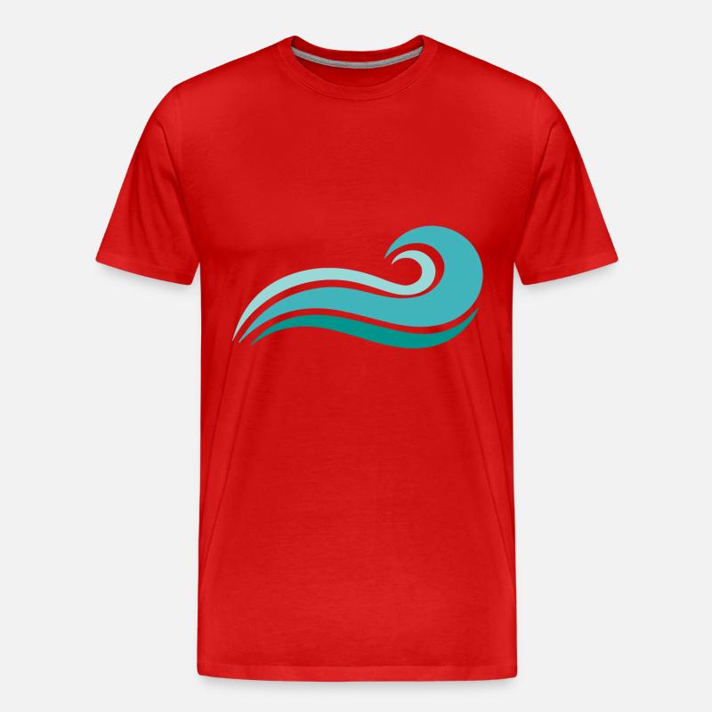 Wave - Men's Premium Organic T-Shirt - red