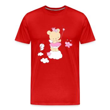 Magic Teddy Bear Princess - T-shirt bio Premium Homme - rouge - Devant - Damien (186cm)