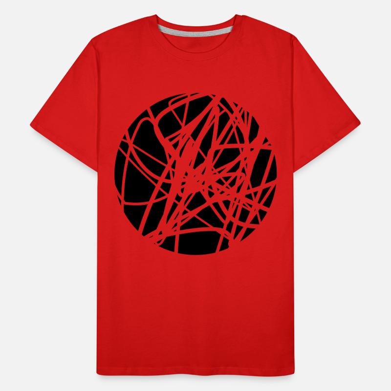 Scribbled chaotic strokes pattern Men's Premium Organic T-Shirt