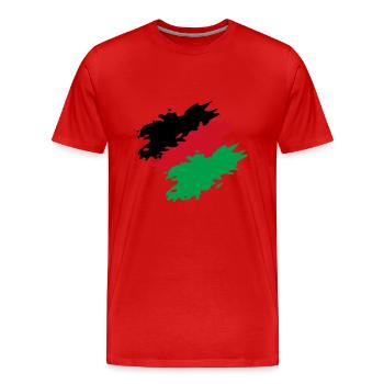 Malawi Colors Flag Flag Brush - Men's Premium Organic T-Shirt - red - Front - Damien (186cm)