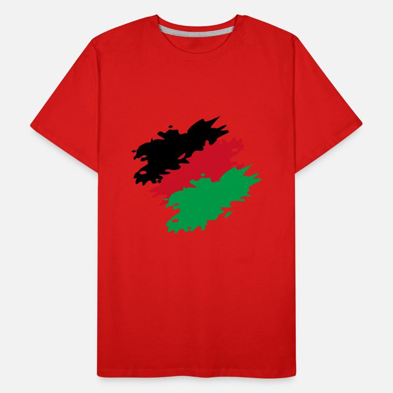 Malawi couleurs drapeau drapeau brosse T-shirt bio Premium Homme