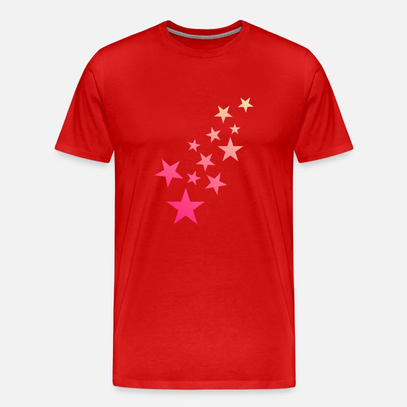 Stern Sternchen Muster Sternenhimmel - Männer Premium Bio T-Shirt - Rot