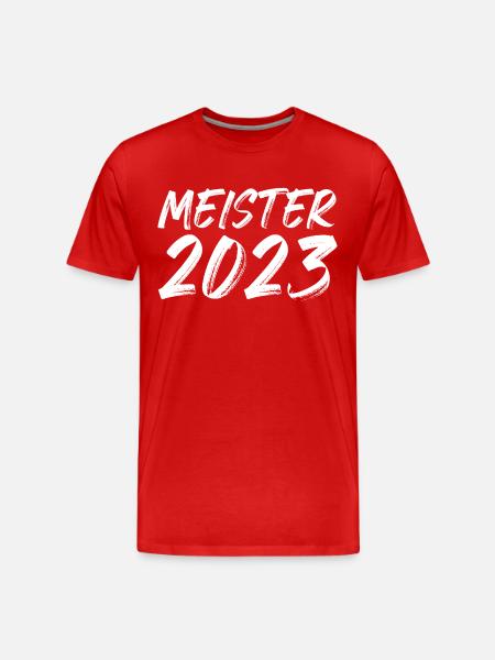 Meister 2023 - Männer Premium Bio T-Shirt - Rot