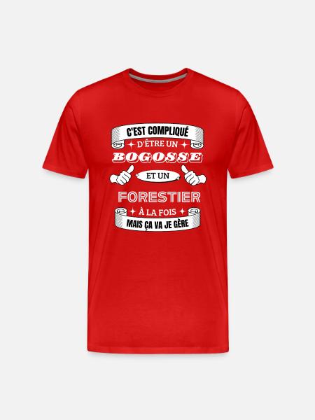 Forestier bogosse - T-shirt bio Premium Homme - rouge
