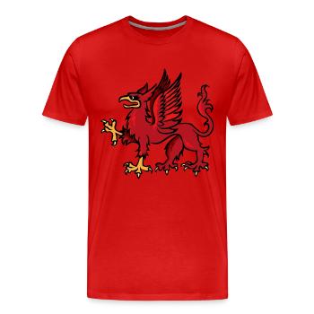 Griffon - T-shirt bio Premium Homme - rouge - Devant - Damien (186cm)