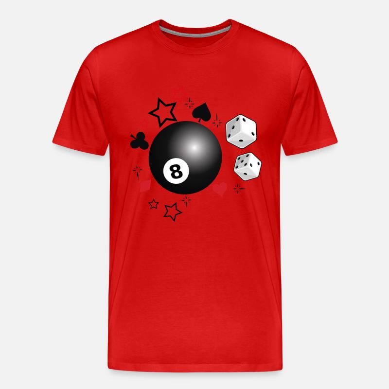gamblings - Männer Premium Bio T-Shirt - Rot