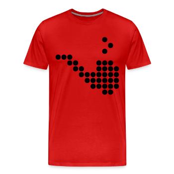pipe dots - Männer Premium Bio T-Shirt - Rot - Vorne - Damien (186cm)