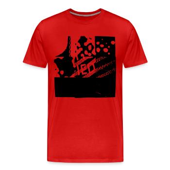 logo streetart expérimental conception de graffiti - T-shirt bio Premium Homme - rouge - Devant - Damien (186cm)