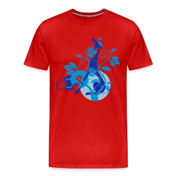 lente - T-shirt bio Premium Homme - rouge - Devant - Damien (186cm)