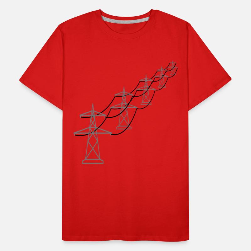 long row pattern many track stream mast stream Men's Premium Organic T-Shirt