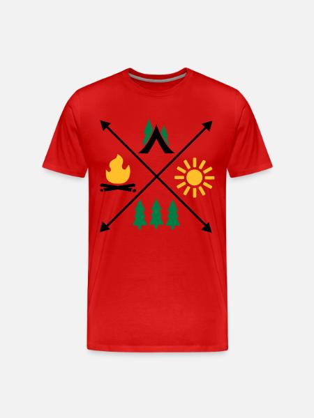 Camping - Men's Premium Organic T-Shirt - red