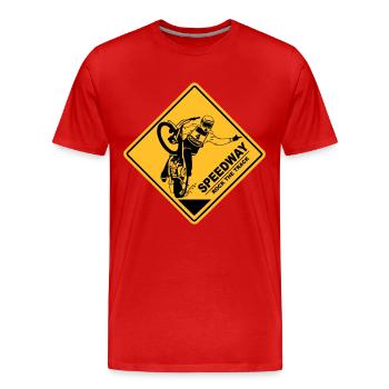 Speedway - Men's Premium Organic T-Shirt - red - Front - Damien (186cm)