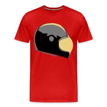 Retro Cafe Racer Helmet - T-shirt bio Premium Homme - rouge - Devant - Damien (186cm)
