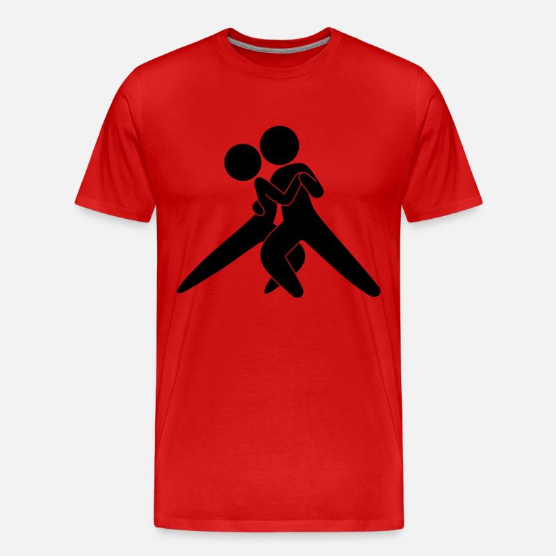 Tango Tänzer - Männer Premium Bio T-Shirt - Rot