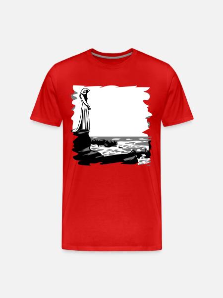 Gothic hand rosary - Men's Premium Organic T-Shirt - red