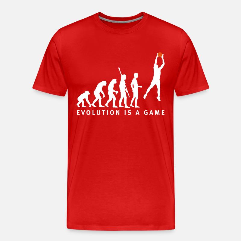 evolution_basketball_062011_b_2c - Männer Premium Bio T-Shirt - Rot