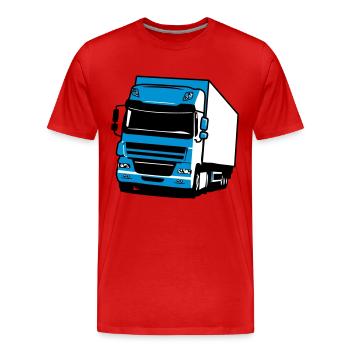 Camión remolque de camión - T-shirt bio Premium Homme - rouge - Devant - Damien (186cm)