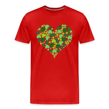 Irlande - T-shirt bio Premium Homme - rouge - Devant - Damien (186cm)
